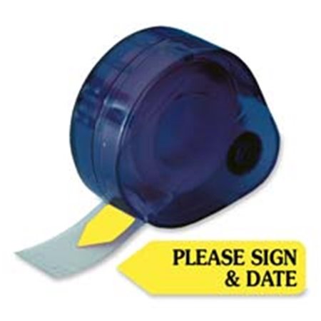 REDI-TAG Please Sign &  Date Arrow Flag- .56in.x1-.88in.- Yellow RE462407